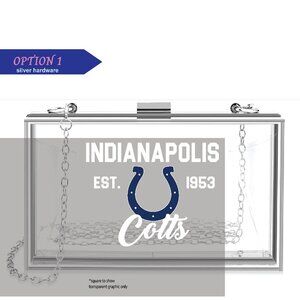 Indianapolis Colts Clear Acrylic Clutch